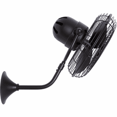 Matthews MP-BK-MTL Michelle Parede Contemporary Matte Black Interior/Exterior 19" Directional Wall Fan