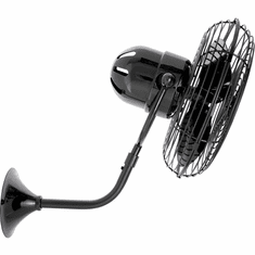 Matthews MP-BKN-MTL Michelle Parede Modern Black Nickel Wall Fan