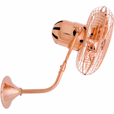 Matthews MP-CP-MTL Michelle Parede Modern Polished Copper Interior/Exterior 19" Directional Wall Fan