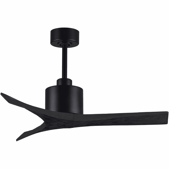 Matthews MW-BK-BK-42 Mollywood Modern Matte Black 42" Home Ceiling Fan
