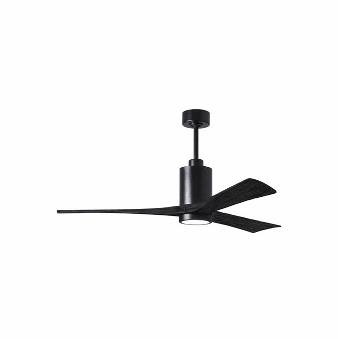 Matthews PA3-BK-BK-60 Patricia Modern Matte Black LED 60" Ceiling Fan