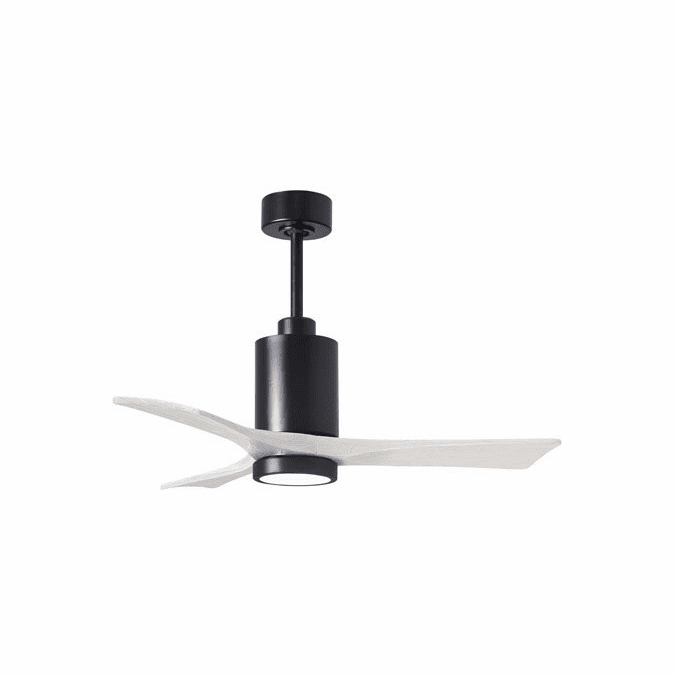 Matthews PA3-BK-MWH-42 Patricia Contemporary Matte Black LED 42" Home Ceiling Fan