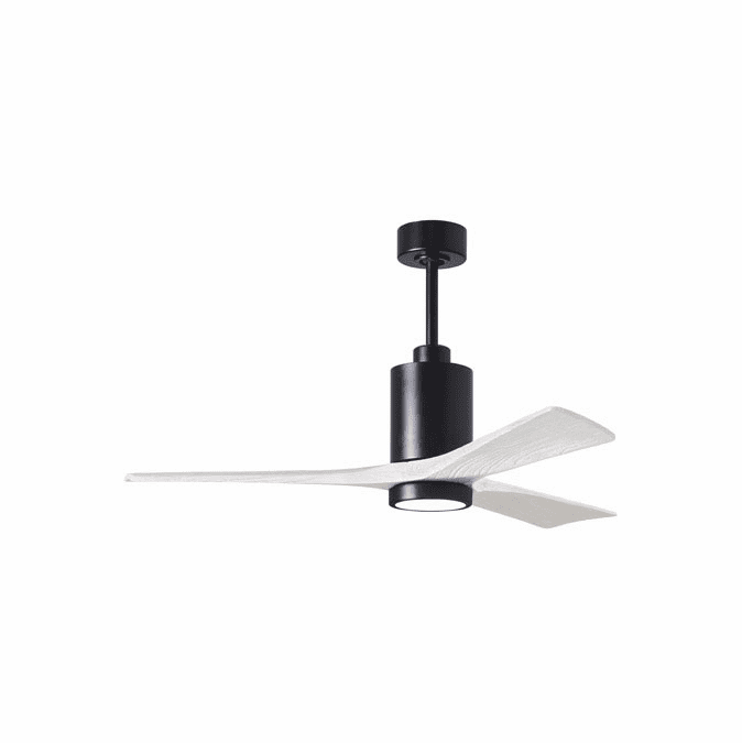Matthews PA3-BK-MWH-52 Patricia Contemporary Matte Black LED 52" Home Ceiling Fan