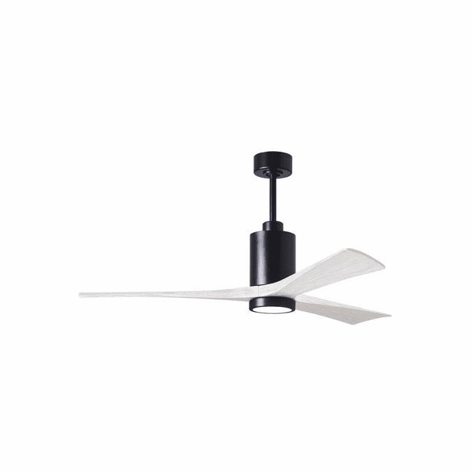 Matthews PA3-BK-MWH-60 Patricia Modern Matte Black LED 60" Ceiling Fan