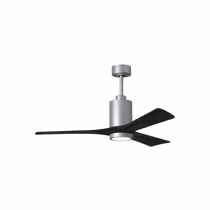 Matthews PA3-BN-BK-52 Patricia Contemporary Brushed Nickel LED 60" Ceiling Fan