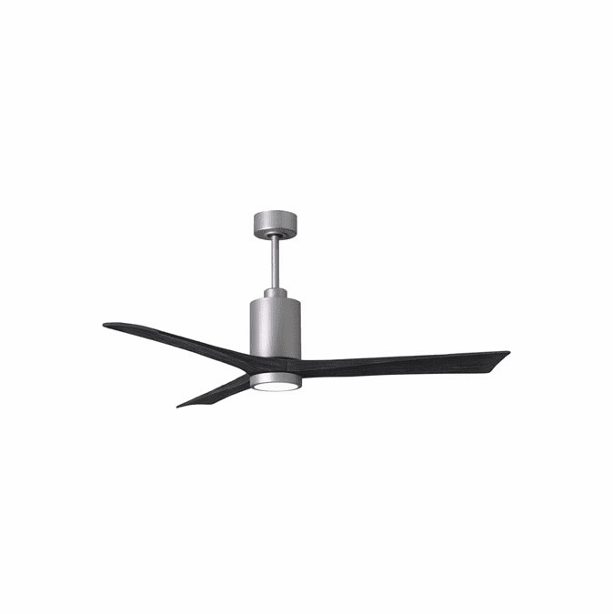 Matthews PA3-BN-BK-60 Patricia Contemporary Brushed Nickel LED 60" Ceiling Fan