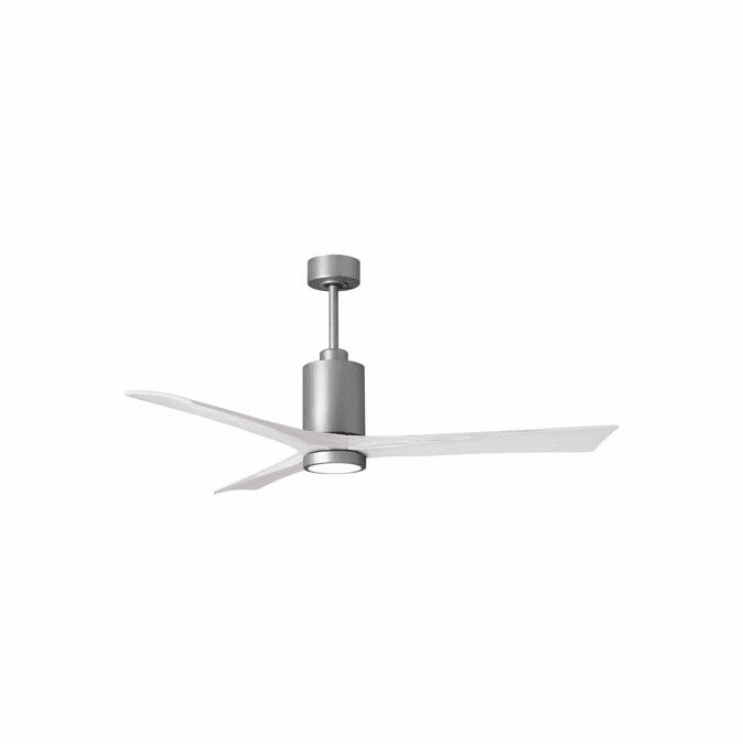 Matthews PA3-BN-MWH-60 Patricia Modern Brushed Nickel LED 60" Ceiling Fan
