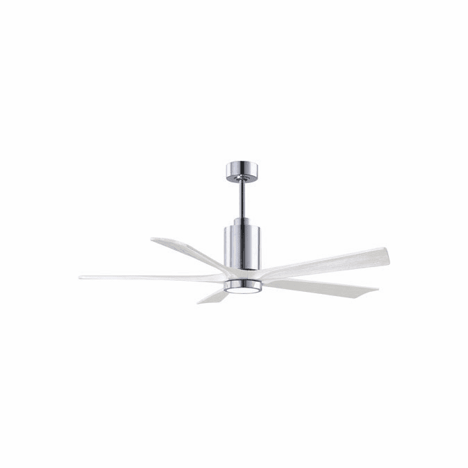 Matthews PA5-CR-MWH-60 Patricia Modern Polished Chrome LED 60" Home Ceiling Fan