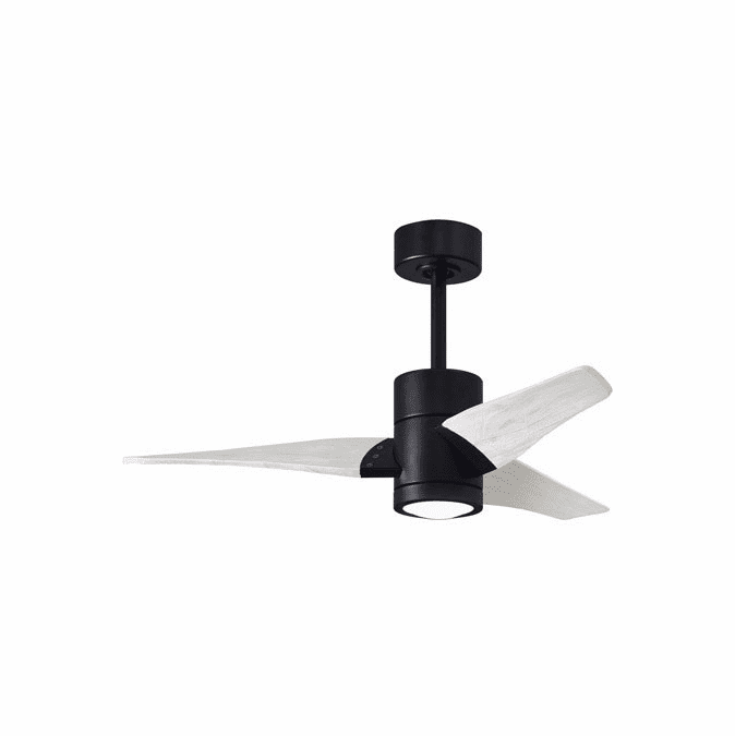 Matthews SJ-BK-MWH-42 Super Janet Modern Matte Black LED 42" Ceiling Fan