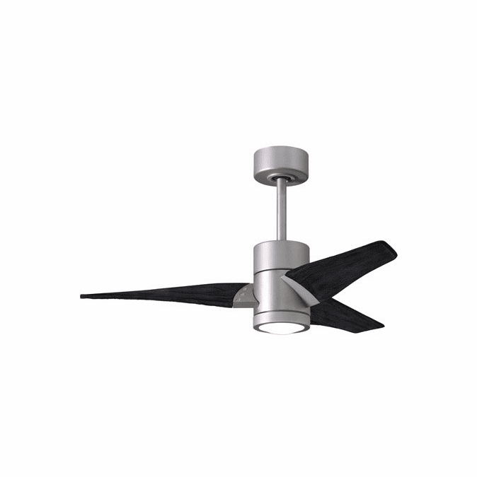 Matthews SJ-BN-BK-42 Super Janet Contemporary Brushed Nickel LED 42" Home Ceiling Fan