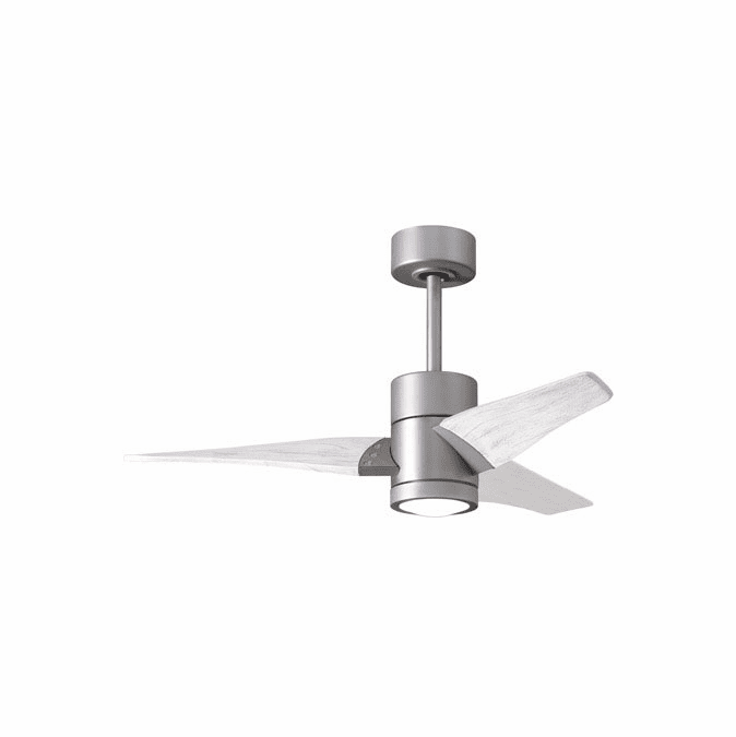 Matthews SJ-BN-MWH-42 Super Janet Contemporary Brushed Nickel LED 42" Home Ceiling Fan