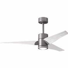 Matthews SJ-BN-MWH-52 Super Janet Contemporary Brushed Nickel LED 52" Home Ceiling Fan
