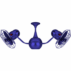 Matthews VB-BLUE-MTL Vent-Bettina Modern Blue Interior/Exterior 42" Rotational Ceiling Fan with Metal Blades