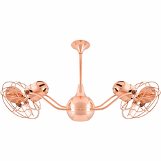 Matthews VB-CP-MTL Vent-Bettina Contemporary Polished Copper Interior/Exterior 42" Rotational Home Ceiling Fan with Metal Blades