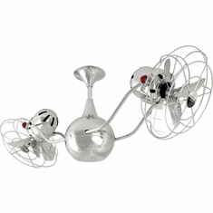 Matthews VB-CR-MTL Vent-Bettina Contemporary Polished Chrome Interior/Exterior 42" Rotational Ceiling Fan with Metal Blades