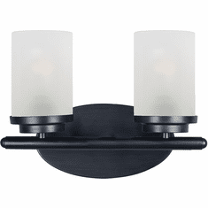 Maxim 10212FTBK Corona Black 2-Light Vanity Lighting
