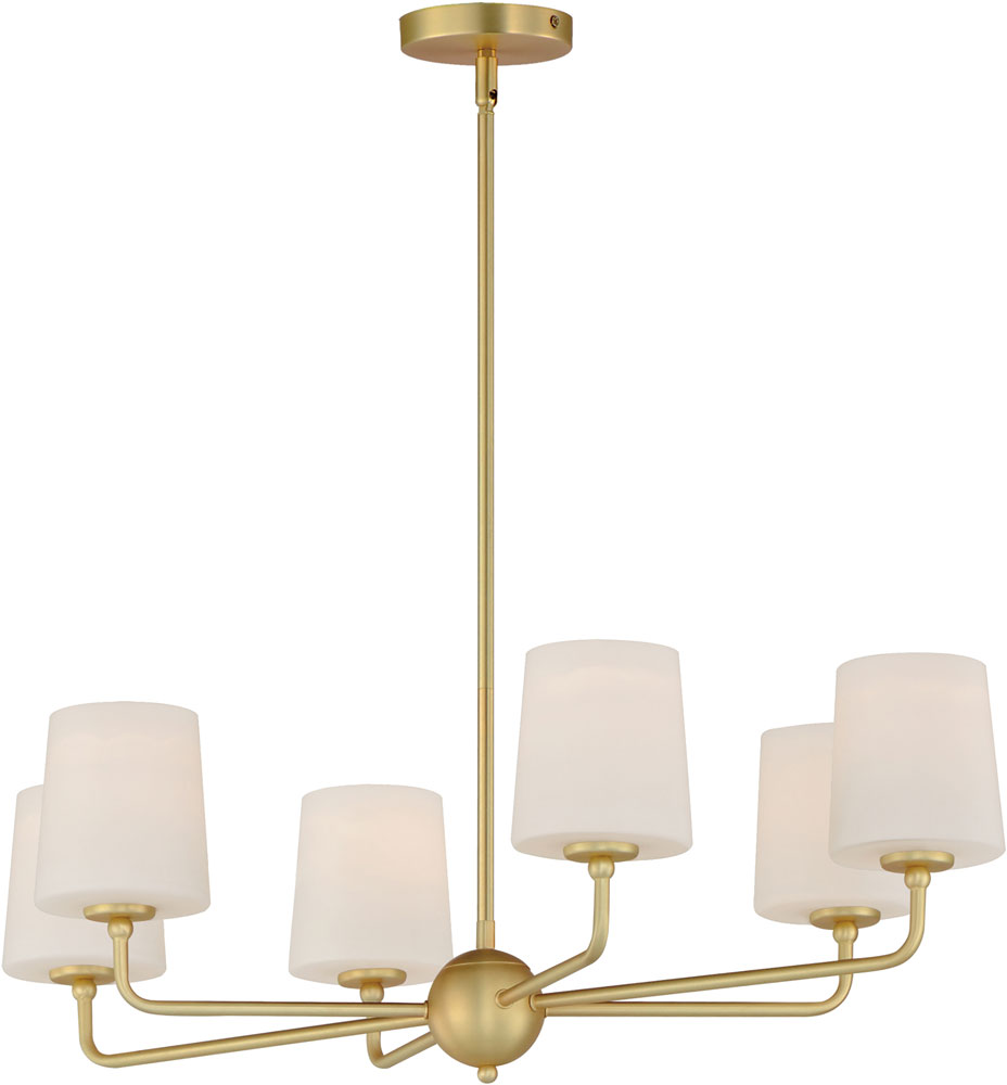 Maxim 12096SWSBR Bristol Satin Brass Lighting Chandelier MAX12096SWSBR