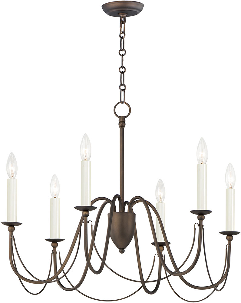 Maxim 12166CHB Plumette Chestnut Bronze Chandelier Lamp MAX12166CHB