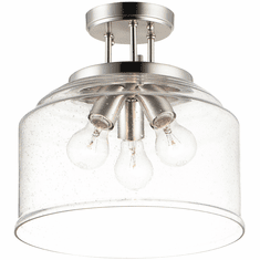 Maxim 12271CDSN Acadia Modern Satin Nickel Flush Ceiling Light Fixture