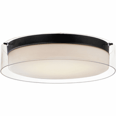 Maxim 12284CLSWBK Duo Contemporary Black LED 16" Ceiling Lighting Fixture