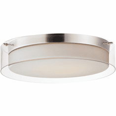 Maxim 12284CLSWSN Duo Contemporary Satin Nickel LED 16" Flush Lighting