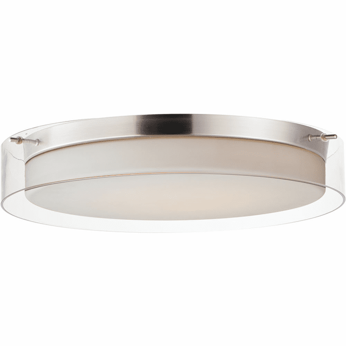 Maxim 12286CLSWSN Duo Modern Satin Nickel LED 20" Flush Ceiling Light Fixture