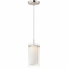 Maxim 12289CLSWSN Duo Contemporary Satin Nickel LED Mini Hanging Pendant Lighting