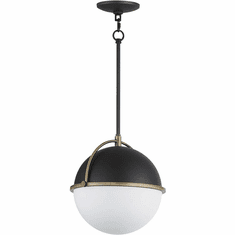 Maxim 12412SWBKWBR Duke Modern Black / Weathered Brass Mini Pendant Lamp