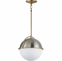 Maxim 12412SWSNSBR Duke Modern Satin Nickel / Satin Brass 11.5" Mini Hanging Light