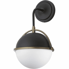 Maxim 12416SWBKWBR Duke Modern Black / Weathered Brass Wall Lighting Sconce