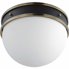 Maxim 12419SWBKWBR Duke Contemporary Black / Weathered Brass Flush Mount Light Fixture