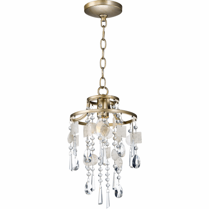 Maxim 14422CZGS Cebu Modern Capiz / Gold Silver Foyer Light Fixture