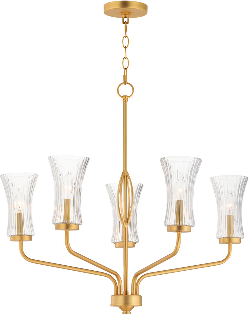 Maxim 16155CRNAB Camelot Modern Natural Aged Brass Chandelier Lighting ...