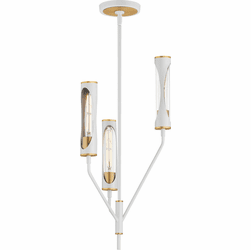 Maxim 16173CLLFGNAB Regent Contemporary Light French Gray / Natural Aged Brass LED Mini Hanging Chandelier