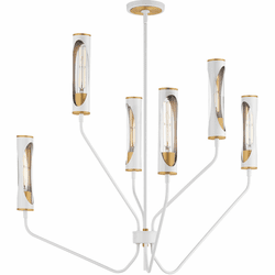 Maxim 16176CLLFGNAB Regent Contemporary Light French Gray / Natural Aged Brass LED Chandelier Light