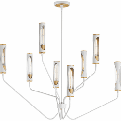 Maxim 16178CLLFGNAB Regent Contemporary Light French Gray / Natural Aged Brass LED Chandelier Light