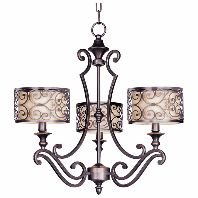 Maxim 21153WHUB Mondrian Mini 3 light Chandelier with Shades