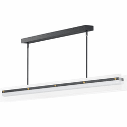 Maxim 21194CRBKNAB Spectre Modern Black / Natural Aged Brass LED 47" Kitchen Island Light