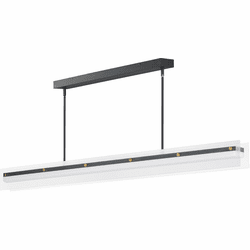 Maxim 21195CRBKNAB Spectre Contemporary Black / Natural Aged Brass LED 61.5" Island Light Fixture