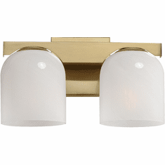 Maxim 21232MRNAB Scoop Modern Natural Aged Brass 2-Light Bathroom Vanity Light Fixture