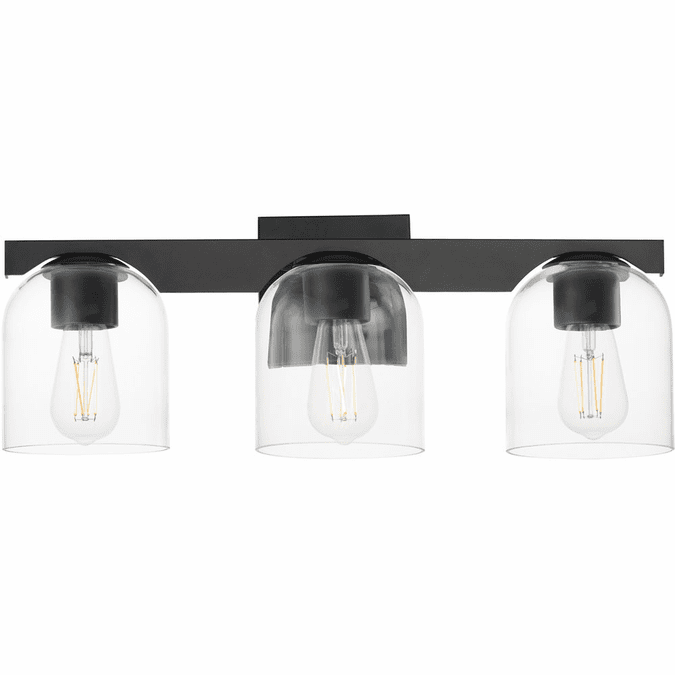 Maxim 21233CLBK Scoop Contemporary Black 3-Light Vanity Lighting Fixture