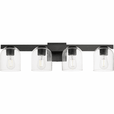Maxim 21234CLBK Scoop Modern Black 4-Light Bathroom Lighting Sconce