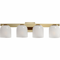 Maxim 21234MRNAB Scoop Contemporary Natural Aged Brass 4-Light Bathroom Wall Light Fixture