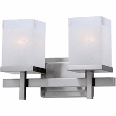 Maxim 2152LNSN Tetra Modern Satin Nickel 2-Light Vanity Lighting Fixture