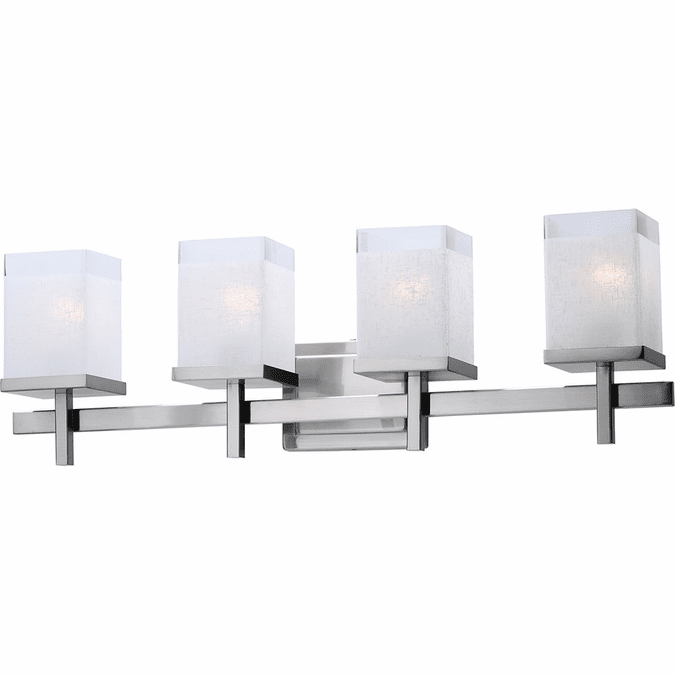 Maxim 2154LNSN Tetra Modern Satin Nickel 4-Light Bathroom Wall Sconce