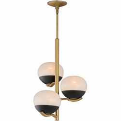 Maxim 24643MRBKNAB Lucerne Contemporary Black / Natural Aged Brass Foyer Lighting Fixture