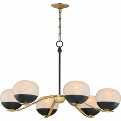 Maxim 24646MRBKNAB Lucerne Modern Black / Natural Aged Brass Lighting Chandelier