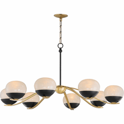 Maxim 24648MRBKNAB Lucerne Modern Black / Natural Aged Brass Chandelier Lighting