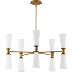 Maxim 24825SWBKNAB Krevat Modern Black / Natural Aged Brass Chandelier Lighting