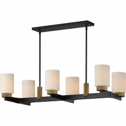 Maxim 32656SWBKAB Ruffles Contemporary Black / Antique Brass Island Light Fixture